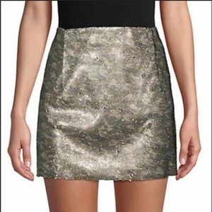 🎉HP Free People skinny mini sequins camo skirt